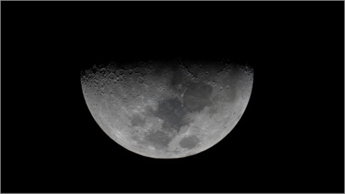 Moon with dark sky Moon with dark sky