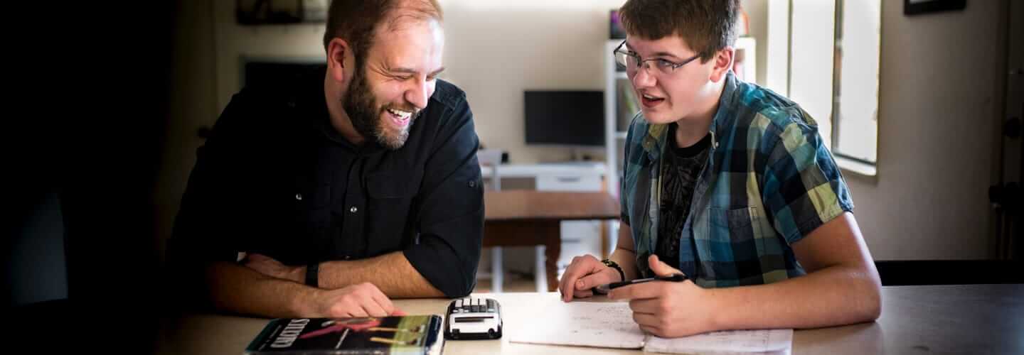 Student enjoying his 1-on-1 tutoring with Varsity Tutors